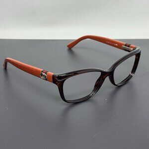 Gucci Eyeglasses GG 3683 4UH Crystal Brown/Rust Orange Square Italy 53[]16 135